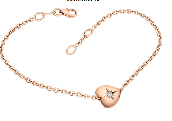 Eternal Spark Rose Gold Heart Bracelet