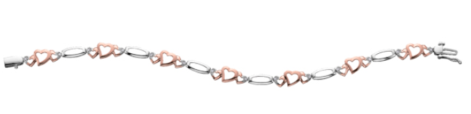 Lustre Eternal: 14K Gold Bracelet with 0.12 ct Diamonds