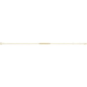 14K Yellow Patterned Bar Bracelet