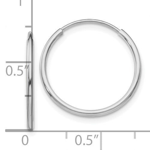 10K Gold Endless Hoop Earrings