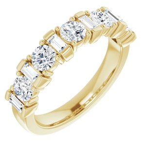 14K Yellow 1 1/8 CTW Natural Diamond Anniversary Band