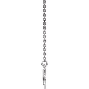 Platinum .04 CTW Natural Diamond Star 16-18" Necklace