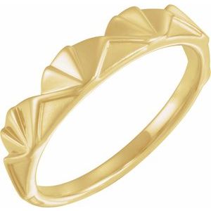 14K Yellow Stackable Crown Ring