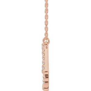 14K Rose 1/4 CTW Natural Diamond Art Deco 18" Necklace