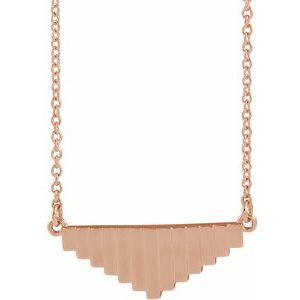 14K Rose Geometric 18" Necklace
