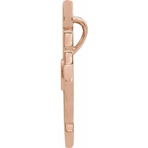 14K Rose 19.36x19.36 mm Vintage-Inspired Geometric Pendant