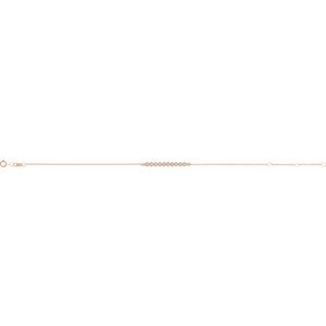 14K Rose 1/8 CTW Natural Diamond Bar 6 1/2-7 1/2" Bracelet