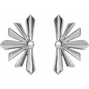 Sterling Silver Starburst Earrings