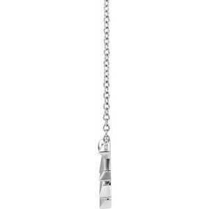 14K White Starburst 16" Necklace