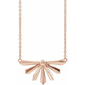 14K Rose Starburst 16" Necklace