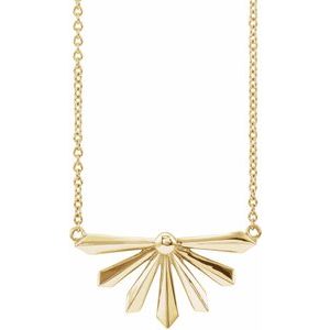 14K Yellow Starburst 18" Necklace