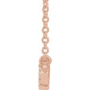 14K Rose 1/6 CTW Natural Diamond Geometric 16" Necklace