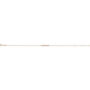 14K Rose.07 CTW Natural Diamond Bar 6 1/2-7 1/2" Bracelet