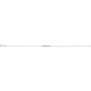 Sterling Silver.07 CTW Natural Diamond Bar 6 1/2-7 1/2" Bracelet