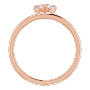 14K Rose 1/5 CTW Natural Diamond Ring