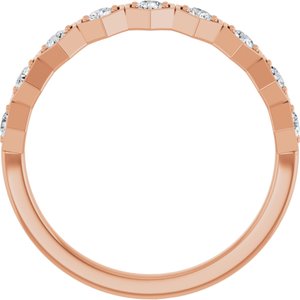 14K Rose 1/3 CTW Natural Diamond Stackable Ring
