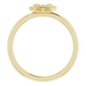 14K Yellow .04 CTW Natural Diamond Star Ring
