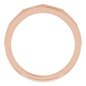 14K Rose 1/10 CTW Natural Diamond Crown Ring