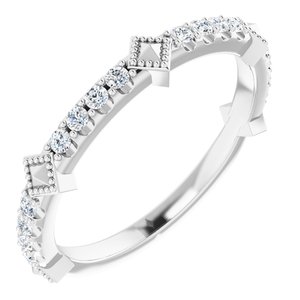 Sterling Silver 1/4 CTW Natural Diamond Stackable Ring