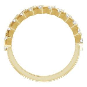 14K Yellow 1/2 CTW Natural Diamond Anniversary Band