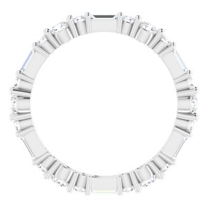 Platinum 7/8 CTW Natural Diamond Eternity Band Size 6.5
