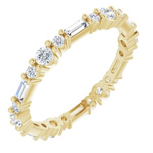 14K Yellow 7/8 CTW Natural Diamond Eternity Band Size 8