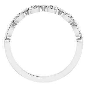 14K White 1/6 CTW Natural Diamond Stackable Ring