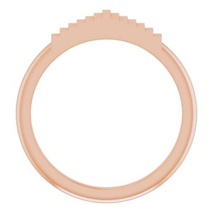 14K Rose Geometric Stackable Ring