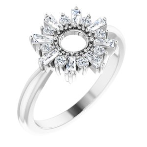 Platinum 3/8 CTW Natural Diamond Circle Ring
