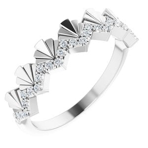 14K White 1/6 CTW Natural Diamond Anniversary Band