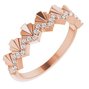14K Rose 1/6 CTW Natural Diamond Anniversary Band