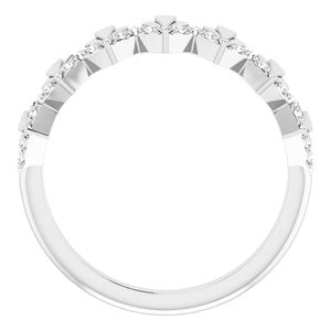 14K White 1/6 CTW Natural Diamond Anniversary Band