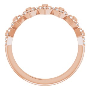 14K Rose 1/6 CTW Natural Diamond Anniversary Band