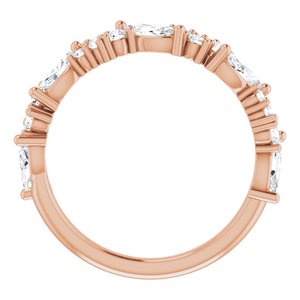 14K Rose 7/8 CTW Natural Diamond Anniversary Band