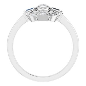 Platinum 1/5 CTW Natural Diamond Vintage-Inspired Ring