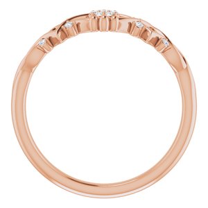 14K Rose .06 CTW Natural Diamond Vintage-Inspired Ring