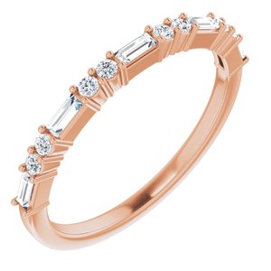 14K Rose 1/4 CTW Natural Diamond Anniversary Band