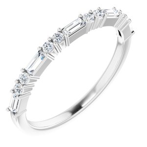Platinum 1/4 CTW Natural Diamond Anniversary Band
