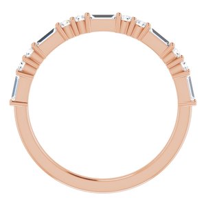 14K Rose 3/8 CTW Natural Diamond Anniversary Band