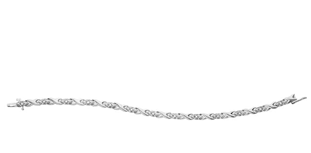 x's & o's Diamond 0.010ct Bracelet on 10K Gold