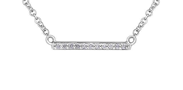 Simply Diamonds 10K Gold Bar Necklace rolochain 18"