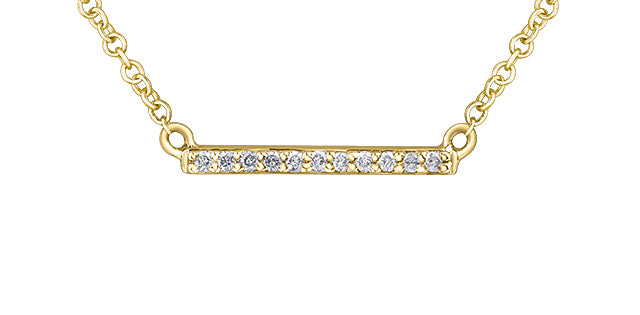 Balance Necklace with Diamond on 10K Gold