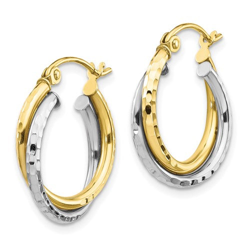 Two-Tone Gold Earrings
