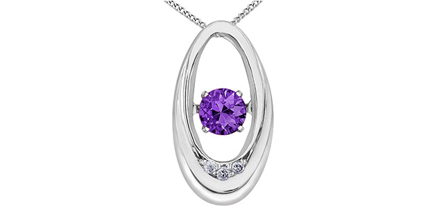 Dancing Diamond Oval 0K Gold Necklace