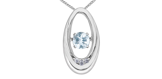 Dancing Diamond Oval 0K Gold Necklace