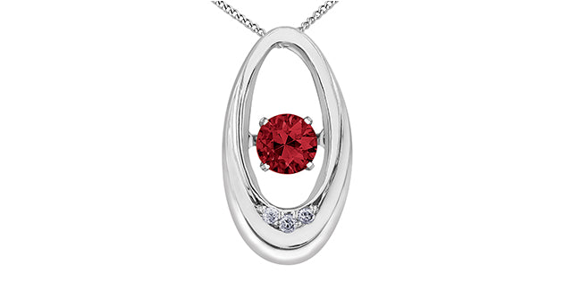 Dancing Diamond Oval 0K Gold Necklace