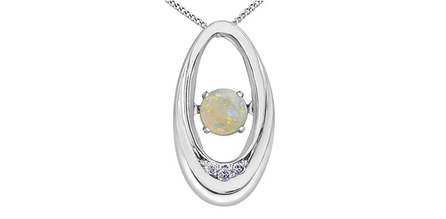 Dancing Diamond Oval 0K Gold Necklace