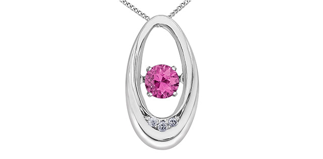 Dancing Diamond Oval 0K Gold Necklace