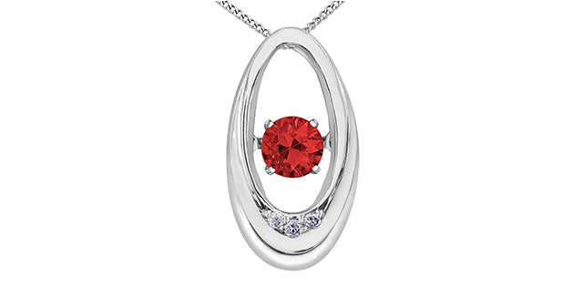 Dancing Diamond Oval 0K Gold Necklace