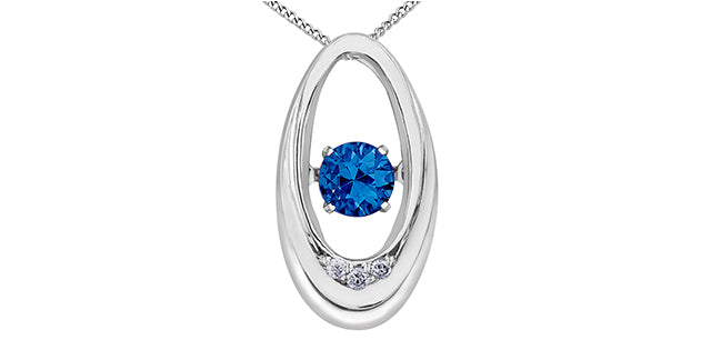 Dancing Diamond Oval 0K Gold Necklace